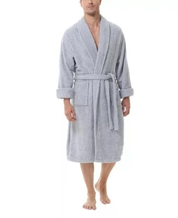 Men's Hanes® 1901 Athletic Hooded Cotton Fleece Robe