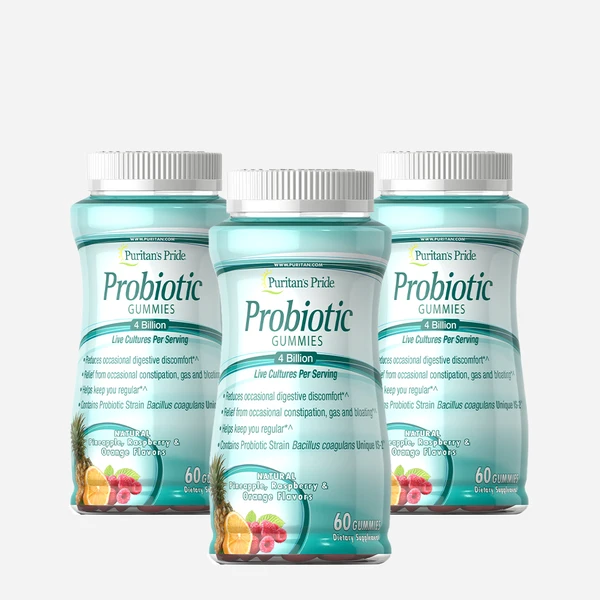 Puritan's Pride Probiotic Gummies, 60 Gummies, 3 Pack