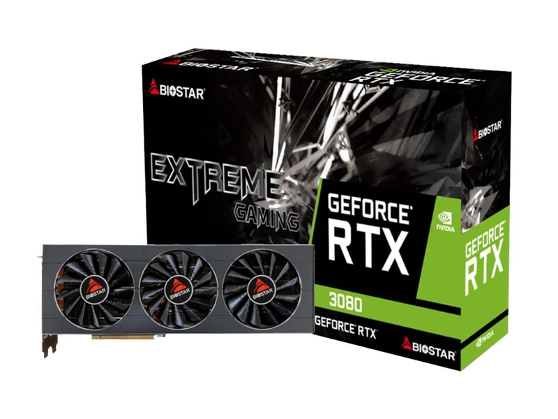 BIOSTAR GeForce RTX 3080 10GB GDDR6X PCI Express 4.0 Graphics Card NVIDIA RTX 3080 10GB Gaming Video Card