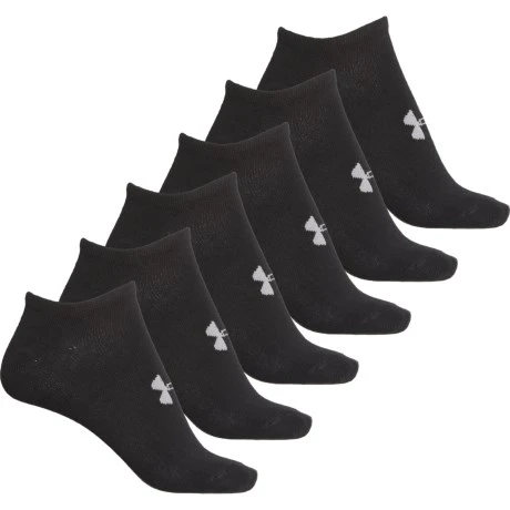 Under Armour Women's Essential Cotton No-Show Socks, 6 Pack