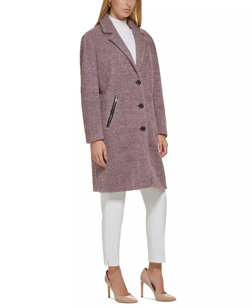 Dkny single breasted outlet walker coat