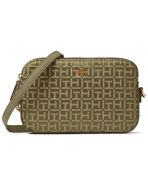 Tommy Hilfiger Yvette II Camera Crossbody Square Monogram Jacquard