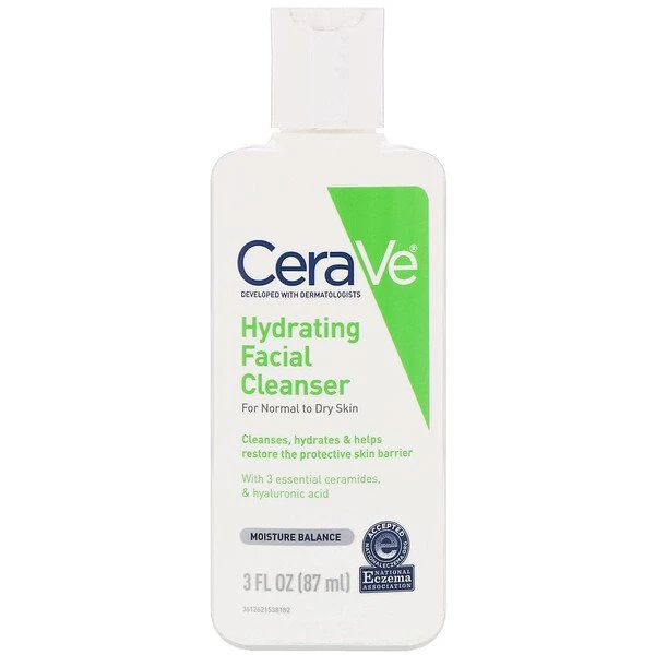 CeraVe Hydrating Facial Cleanser, For Normal to Dry Skin
