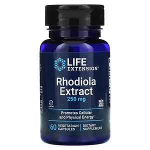 Life Extension Rhodiola Extract, 250 mg, 60 Vegetarian Capsules