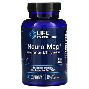 Life Extension Neuro-Mag, Magnesium L-Threonate, 90 Vegetarian Capsules U8