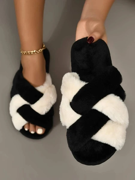 Shein Two Tone Criss Cross Home Slippers