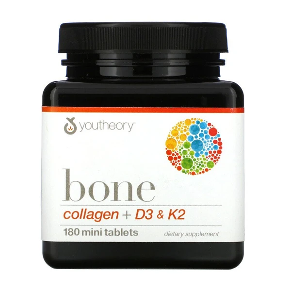 Youtheory Bone, Collagen + D3 & K2, 180 Mini Tablets U6