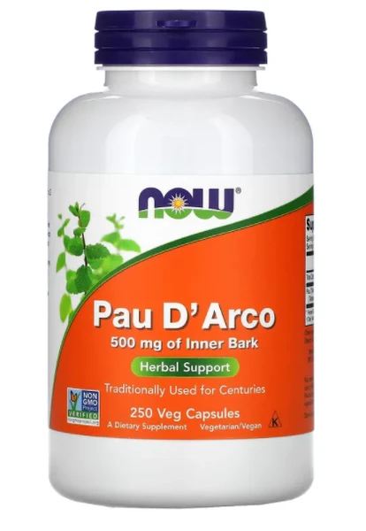 Now Foods Pau D' Arco, 500 mg, 250 Veg Capsules
